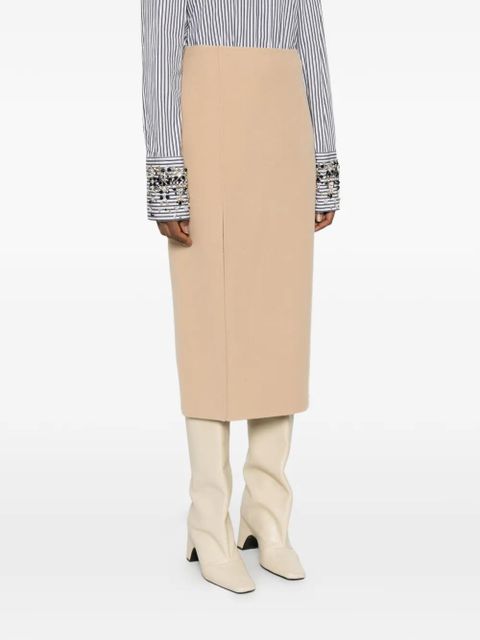 Sportmax slit pencil skirt - Neutrals