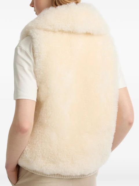 Yves Salomon button-up gilet - White