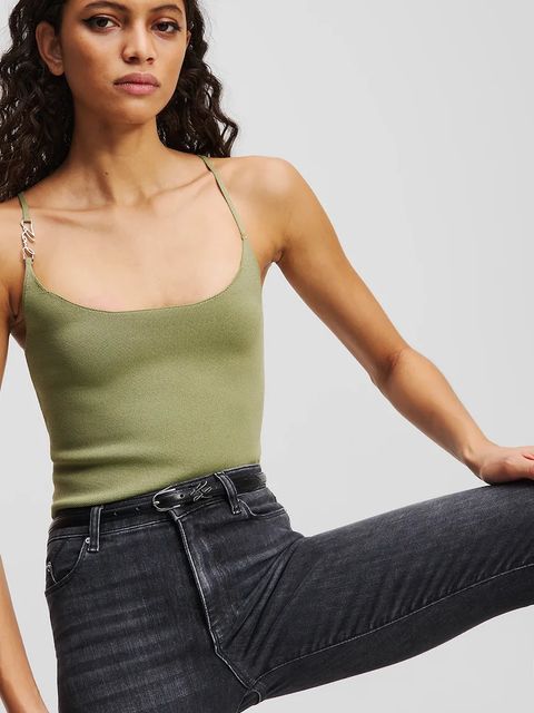 Karl Lagerfeld pasek skórzany K/AUTOGRAPH