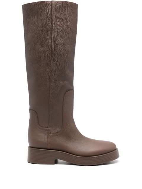 Casadei knee-high leather boots - Brown - zdjęcie produktu nr 1