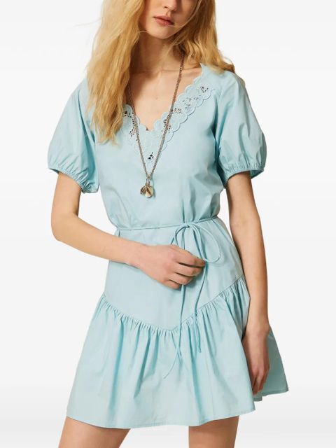 TWINSET embroidered midi dress - Blue - zdjęcie produktu nr 2