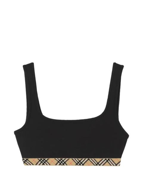 Burberry Check trim bikini top - Black - zdjęcie produktu nr 1