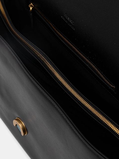 Pinko torebka skórzana kolor czarny 105067 A0QO