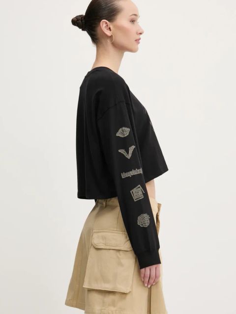 Vans longsleeve bawełniany kolor czarny VN000MDBBLK1