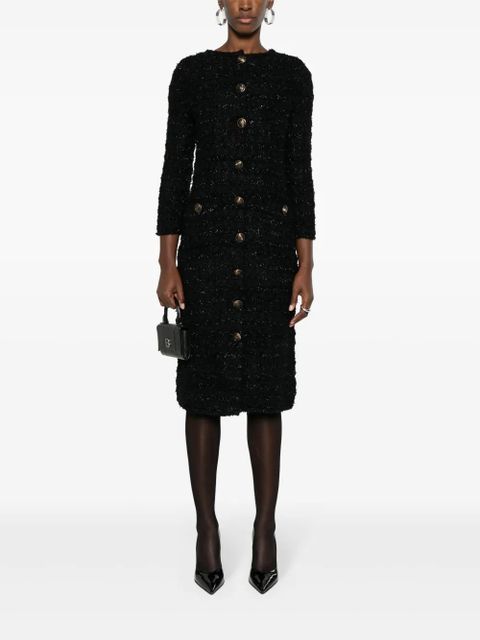 Balenciaga tweed button-up dress - Black