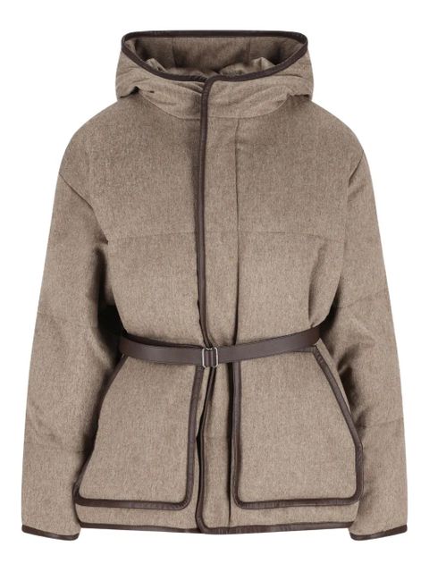 Tod's belted padded jacket - Neutrals - zdjęcie produktu nr 1