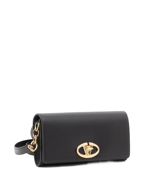 Valentino Garavani VLogo The Bold Edition wallet with shoulder strap in nappa leather - Black