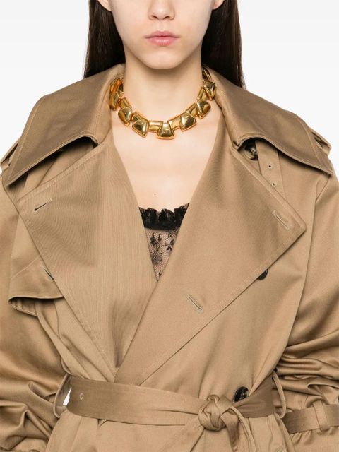 Saint Laurent cotton trench coat - Neutrals