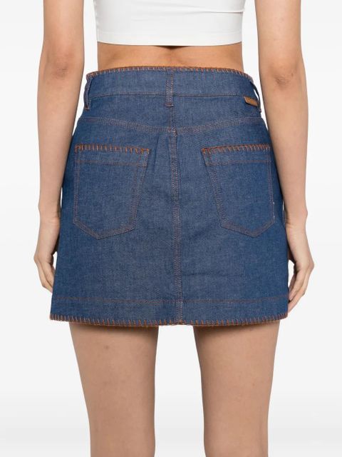 ZIMMERMANN Ascension denim miniskirt - Blue