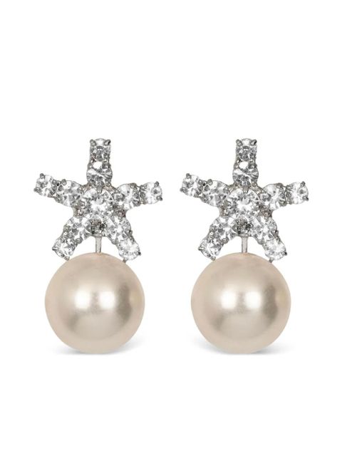 Jennifer Behr Novella crystal pearl earrings - Silver - zdjęcie produktu nr 1