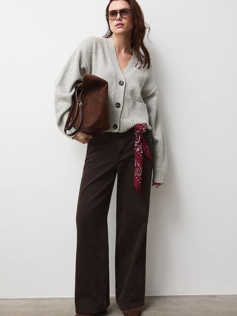 Medicine kardigan damski kolor szary ciepły - zdjęcie produktu nr 1