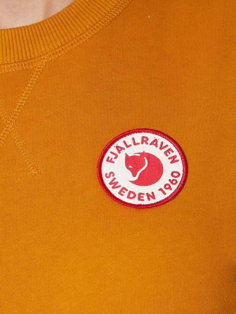 Fjallraven bluza bawełniana 1960 Logo damska kolor brązowy z aplikacją