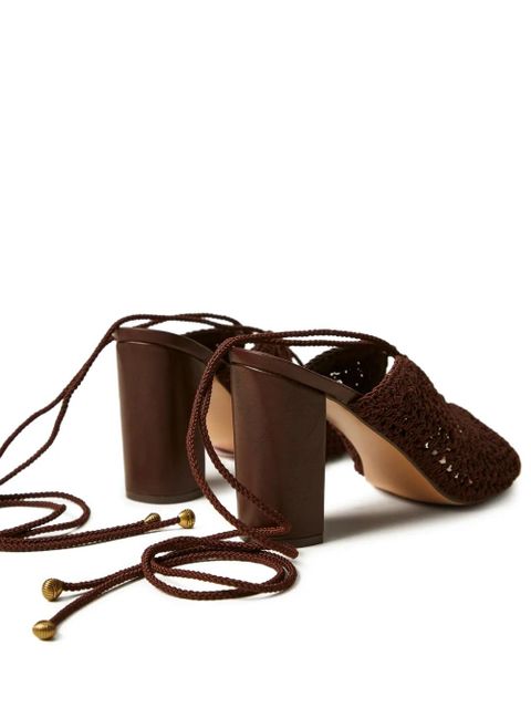 TWINSET macrame tie sandals - Brown