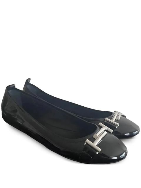 Tod's patent-leather ballerina flats - Black - zdjęcie produktu nr 1