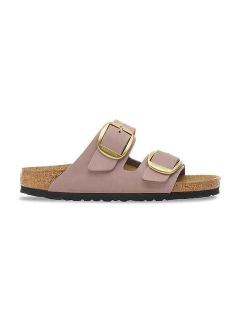 Birkenstock klapki nubukowe Arizona Big Buckle damskie kolor fioletowy 1030528 - zdjęcie produktu nr 1