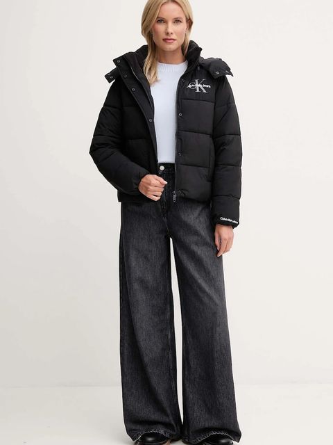 Calvin Klein Jeans kurtka kolor czarny przejściowa LV047D514G