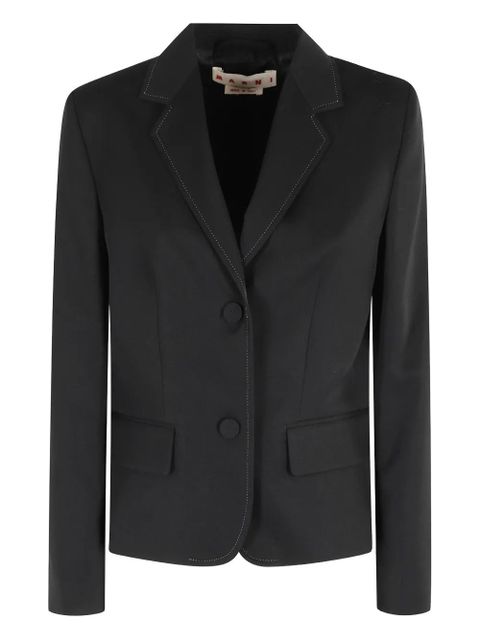 Marni notched-lapel two-button jacket - Black - zdjęcie produktu nr 1