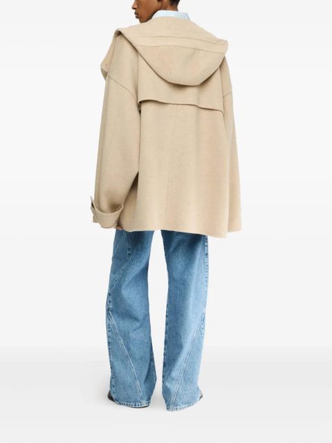 JW Anderson hooded double-breasted coat - Neutrals - zdjęcie produktu nr 2