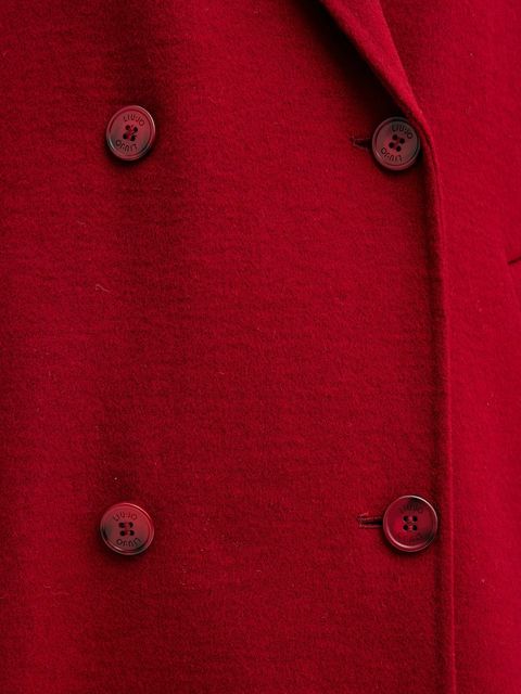 Liu Jo płaszcz z wełną kolor bordowy MF5025 T4627