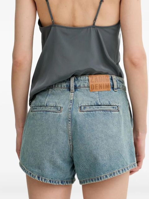 Zadig&Voltaire logo-plaque denim shorts - Blue