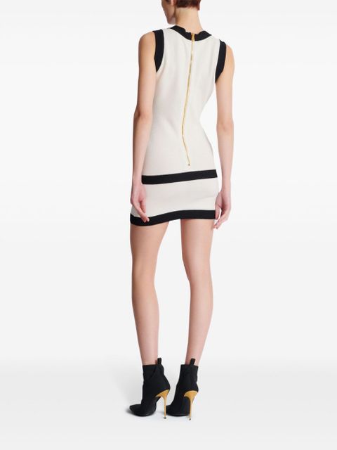 Balmain knitted mini dress - White