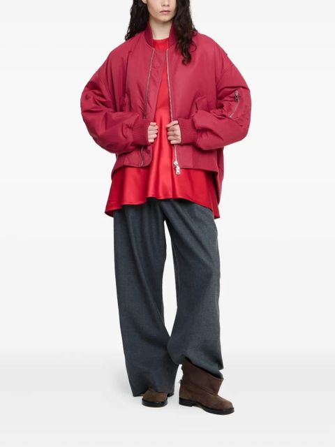 JW Anderson boxy zip-front bomber jacket - Red