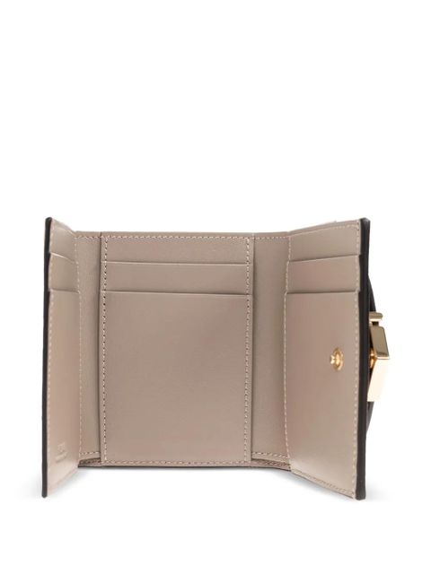 FENDI FF Diamonds leather wallet - Neutrals
