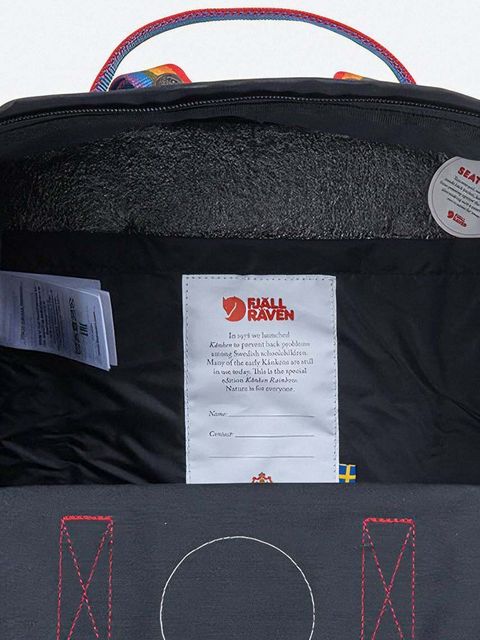 Fjallraven plecak Kanken Rainbow kolor czarny duży z aplikacją F23620.550.907-550