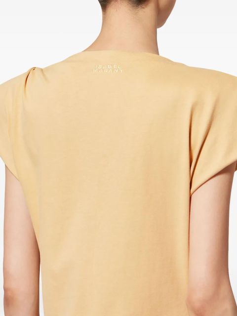 ISABEL MARANT Nadela ruched slit maxi dress - Yellow