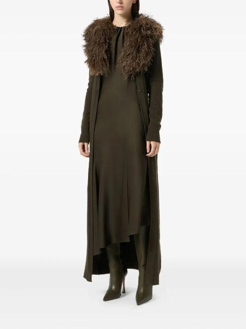 Blumarine feather-embellished long cardigan - Green - zdjęcie produktu nr 2