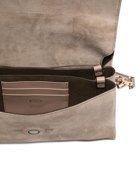 Tod's mini T Timeless flap shoulder bag - Brown