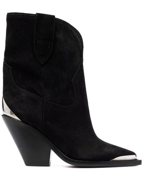 Isabel Marant Leyane 100mm suede boots - Black - zdjęcie produktu nr 1