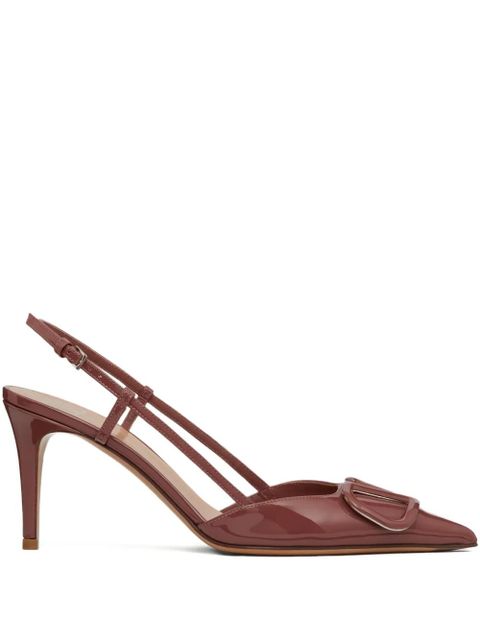 Valentino Garavani 80mm VLogo Signature slingback pumps - Brown - zdjęcie produktu nr 1