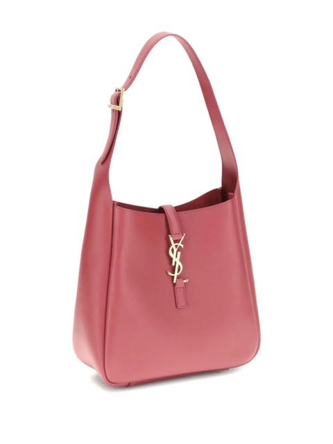 Saint Laurent leather YSL logo shoulder bag - Pink
