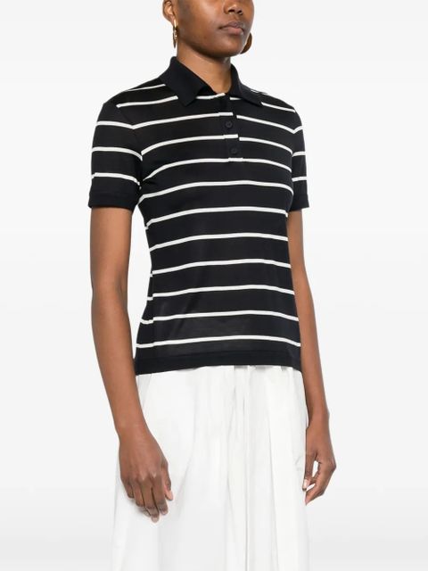 Max Mara striped polo top - Blue