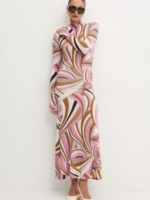 Marella sukienka z domieszką wełny maxi prosta 2423626082200