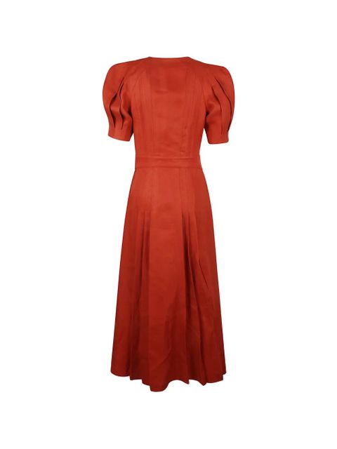 Gabriela Hearst belted pleated dress - Orange - zdjęcie produktu nr 2