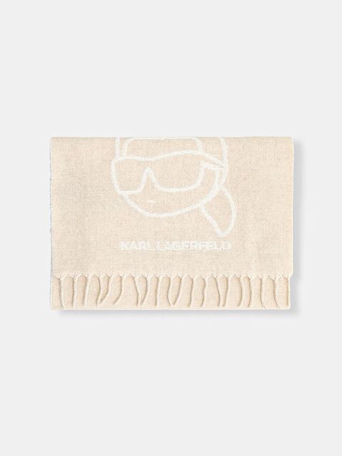 Karl Lagerfeld szalik z dodatkiem wełny IKON - zdjęcie produktu nr 2