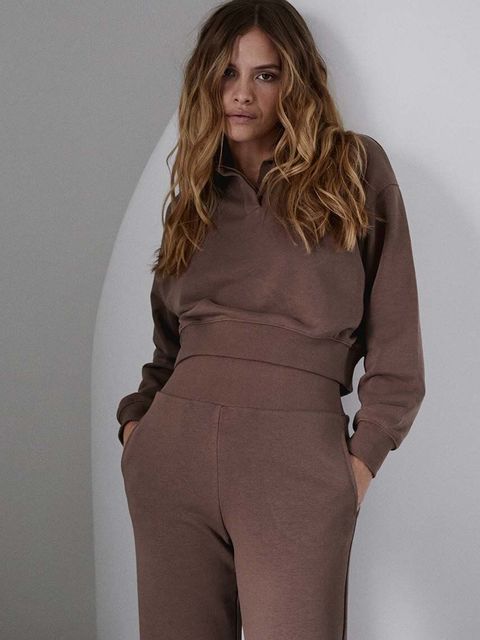 MUUV. bluza bawełniana FIN COTTON damska kolor brązowy gładka - zdjęcie produktu nr 1