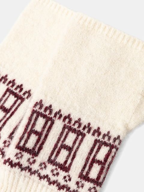 Tommy Hilfiger mitenki z dodatkiem wełny damskie kolor beżowy AW0AW17966 - zdjęcie produktu nr 2