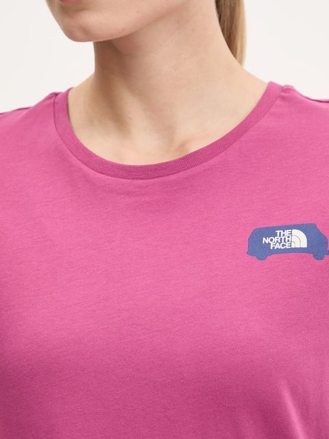 The North Face t-shirt Outdoor Graphic damski kolor różowy NF0A8C226EO1