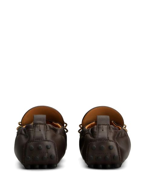 Tod's ring-embellished loafers - Brown