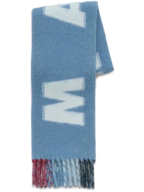 Marni logo scarf - Blue