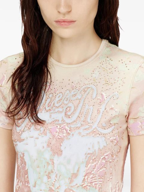 Diesel embellished T-shirt - Neutrals