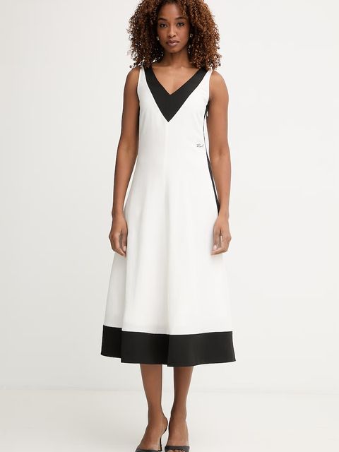 Karl Lagerfeld sukienka z lyocellem - zdjęcie produktu nr 1