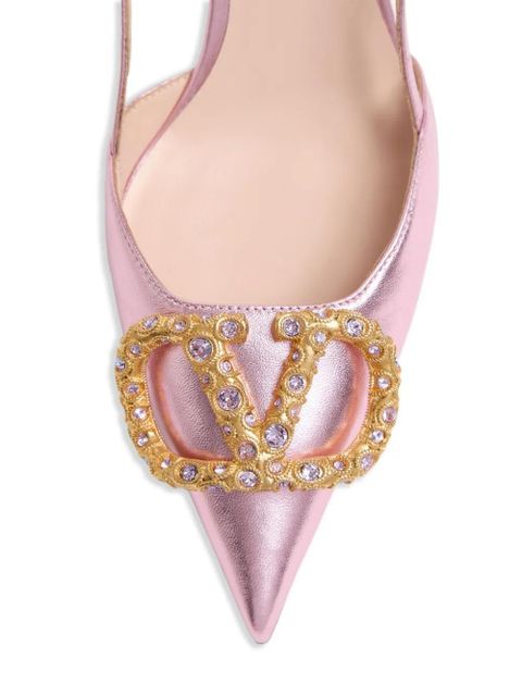Valentino Garavani 80mm VLogo Signature slingback pumps - Pink