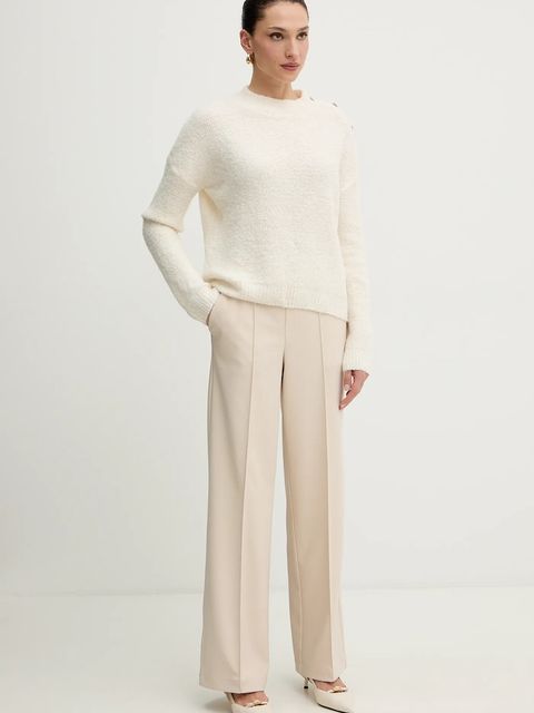 Morgan sweter z domieszką wełny MBULLE damski kolor beżowy MBULLE - zdjęcie produktu nr 2