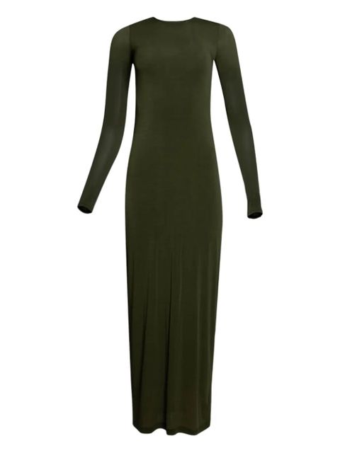WARDROBE.NYC sheer long-sleeves maxi dress - Green - zdjęcie produktu nr 1