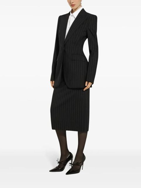 Dolce & Gabbana pinstriped skirt - Black