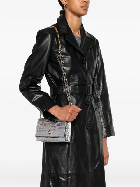 Alexander McQueen skull-embellished crocodile-effect bag - Silver - zdjęcie produktu nr 2